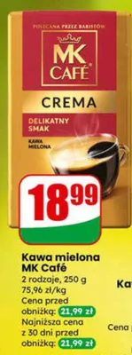 Kawa mielona Crema promocja w Dino