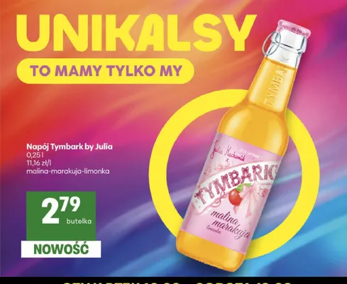 Napój Tymbark by Julia malina-marakuja-limonka promocja w Delikatesy Centrum