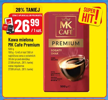 Kawa mielona MK Cafe Premium promocja w POLOmarket