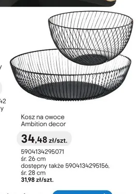 Kosz na owoce Ambition decor promocja w Castorama