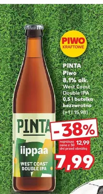 Piwo Pinta iippaa West Coast Double IPA promocja w Kaufland