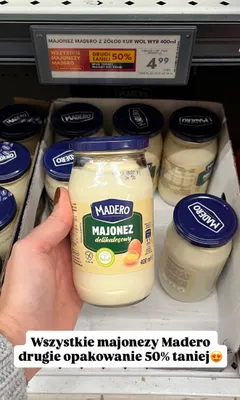 Majonez Madero delikatesowy promocja w Biedronka