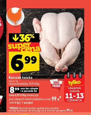 Kurczak tuszka promocja w TOPAZ