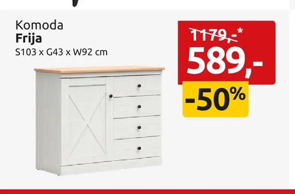 Komoda Frija promocja w Black Red White