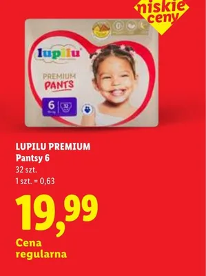 Pantsy Lupilu Premium 6 promocja w Lidl