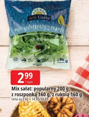 Mix sałat popularny Sole Gusto promocja w Leclerc