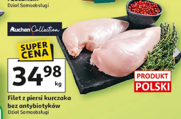 Filet z piersi kurczaka bez antybiotyków promocja w Auchan