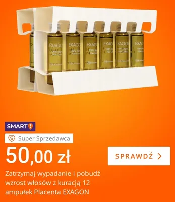 Kuracja do włosów Placenta Exagon promocja w Allegro