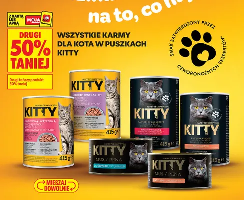 Karma dla kota mus z indykiem Kitty promocja w Biedronka
