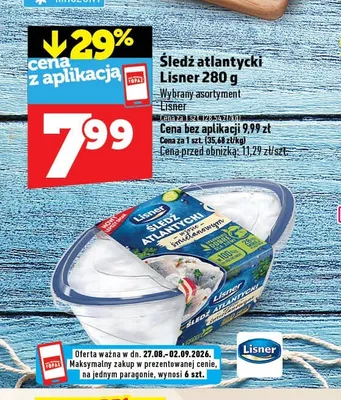Śledź atlantycki Lisner promocja w TOPAZ