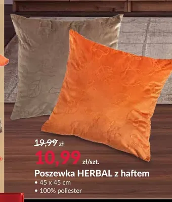 Poszewka Herbal z haftem 45x45 cm promocja w Salony Agata