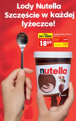 Lody Nutella promocja w Biedronka