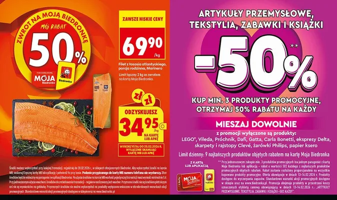 Filet z łososia atlantyckiego, porcje rodzinne Marinero promocja w Biedronka