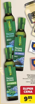 Olej lniany tłoczony na zimno różne rodzaje promocja w Carrefour