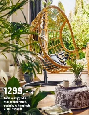 Fotel wiszący Mia promocja w OBI