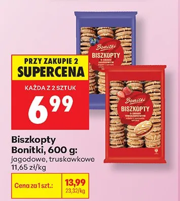 Biszkopty jagodowe Bonitki promocja w Biedronka