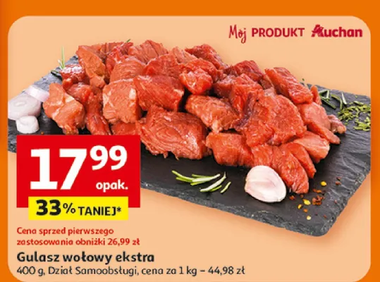 Udziec wołowy extra promocja w Auchan
