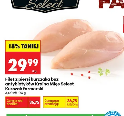 Filet z piersi kurczaka Kraina Mięs Select promocja w Biedronka
