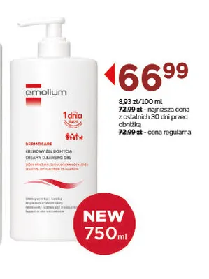 Kremowy żel do mycia Emolium Dermocare promocja w Ziko Dermo