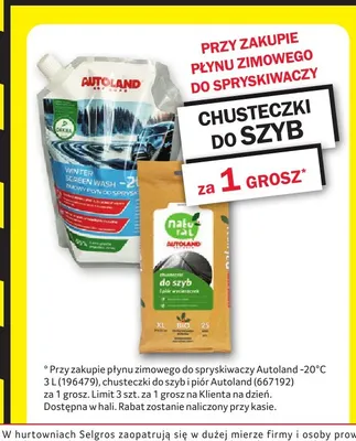 Chusteczki do szyb Autoland promocja w Selgros