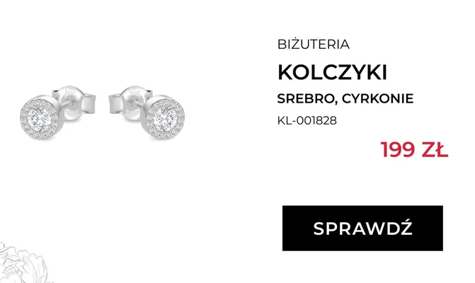 Kolczyki srebrne z cyrkoniami Briju