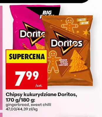 Chipsy kukurydziane Doritos sweet chilli promocja w Biedronka
