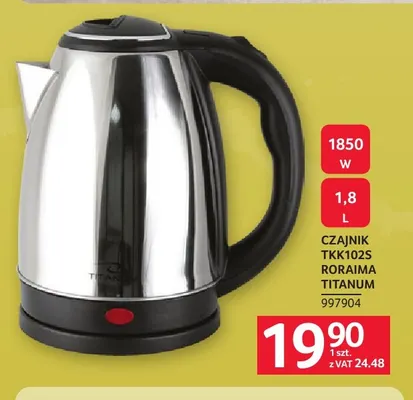 Czajnik TKK102S Roraima Titanum promocja w Selgros