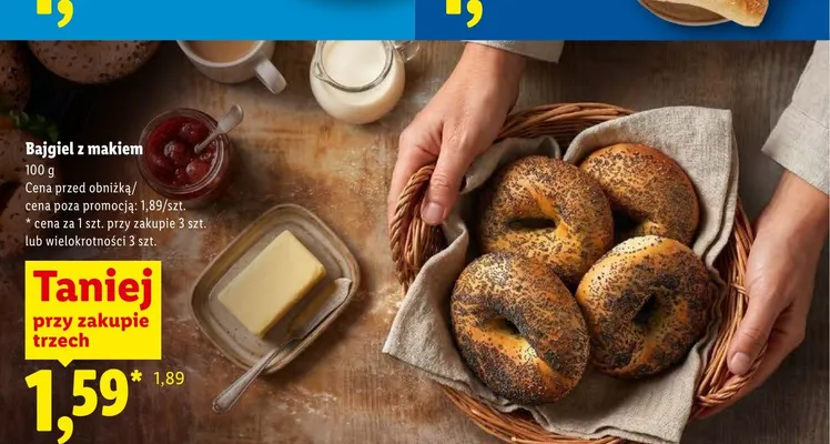 Bajgiel z makiem promocja w Lidl
