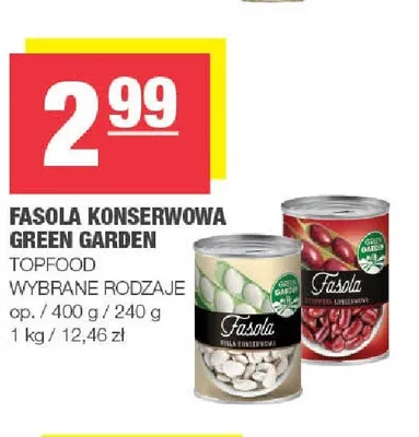 Fasola biała konserwowa Green Garden promocja w SPAR