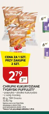Chrupki kukurydziane Tygryski Puffuleti papryka promocja w Chata Polska