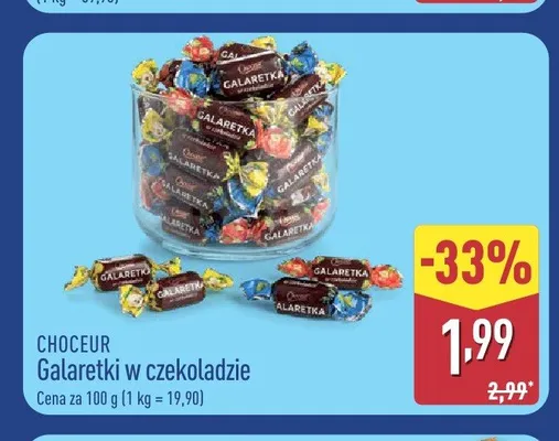 Galaretki w czekoladzie Choceur promocja w Aldi
