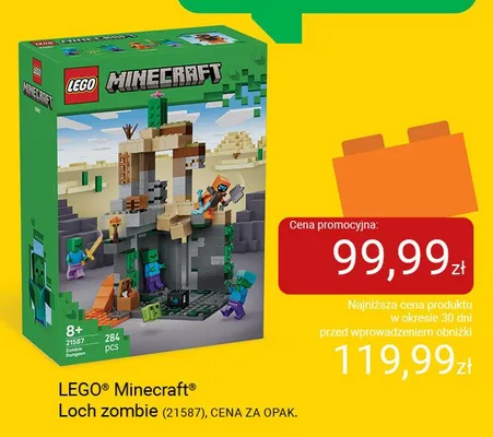 Klocki LEGO Minecraft Loch zombie (21587) promocja w Smyk