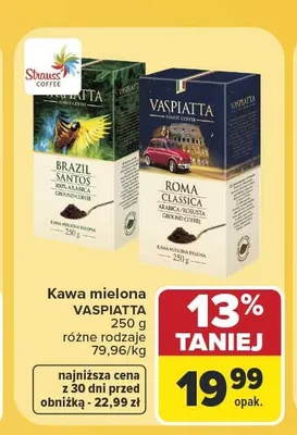 Kawa mielona Vaspiatta Brazil Santos promocja w Carrefour