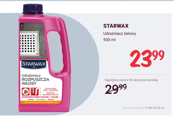 Udrażniacz żelowy Starwax promocja w Rossmann