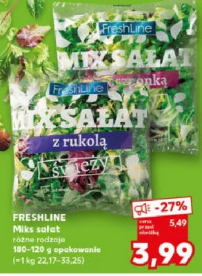 Miks sałat różne rodzaje promocja w Kaufland