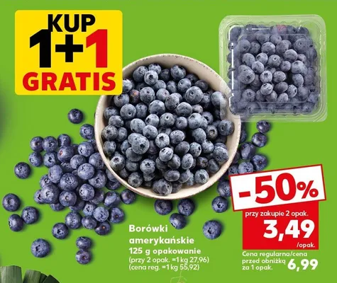 Borówki amerykańskie 125g opakowanie promocja w Kaufland