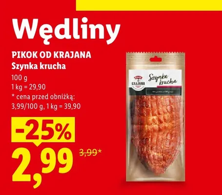 Szynka krucha Pikok Od Krajana promocja w Lidl