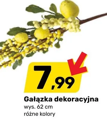 Gałązka dekoracyjna różne kolory promocja w Bricomarche