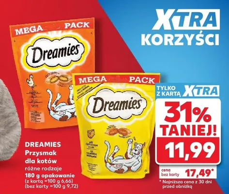 Przysmak dla kotów Dreamies Mega Pack promocja w Kaufland