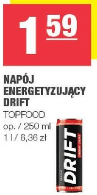 Napój energetyzujący Drift promocja w SPAR
