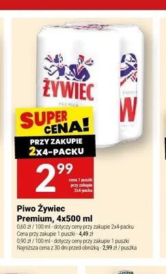 Piwo Żywiec Premium 4-pak 500 ml promocja w Twój Market