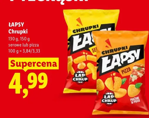 Chrupki serowe Łapsy promocja w Lidl