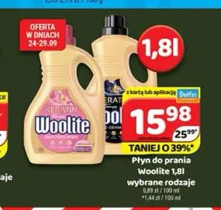 Płyn do prania Woolite promocja w Delfin