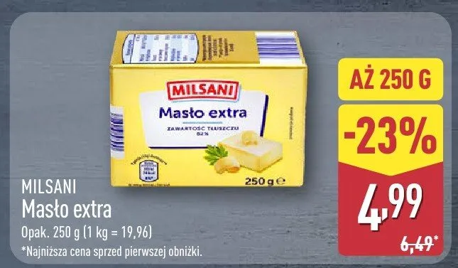 Masło extra promocja w Aldi
