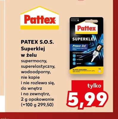 Superklej w żelu S.O.S. Pattex promocja w Kaufland