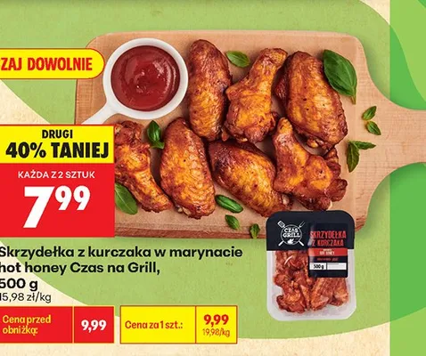 Skrzydełka z kurczaka w marynacie hot honey Czas na Grill promocja w Biedronka