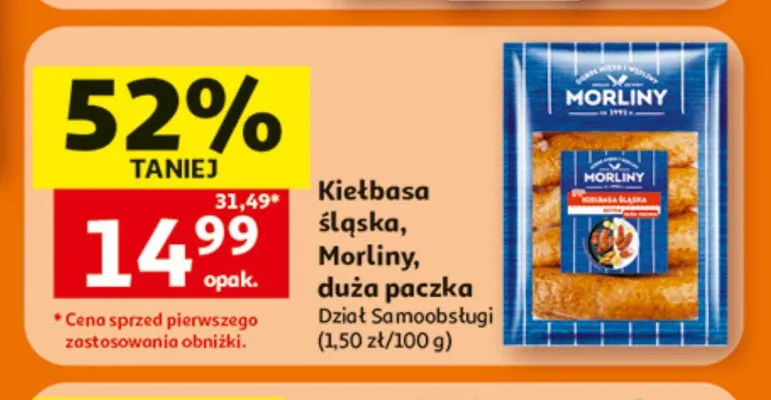 Kiełbasa śląska Morliny promocja w Auchan