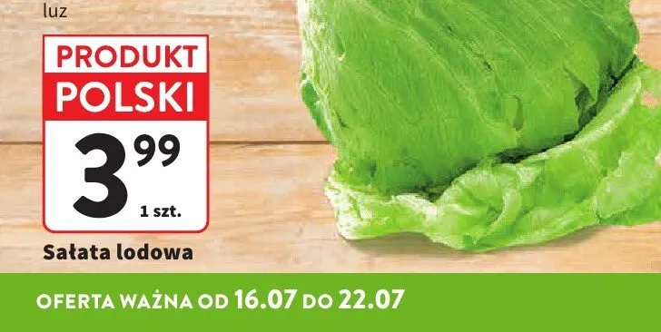 Sałata lodowa promocja w Intermarche