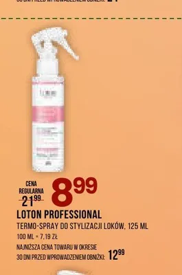 Termo-spray do stylizacji loków Loton Professional promocja w Drogerie Natura