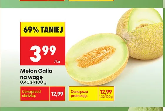 Melon Galia na wagę promocja w Biedronka